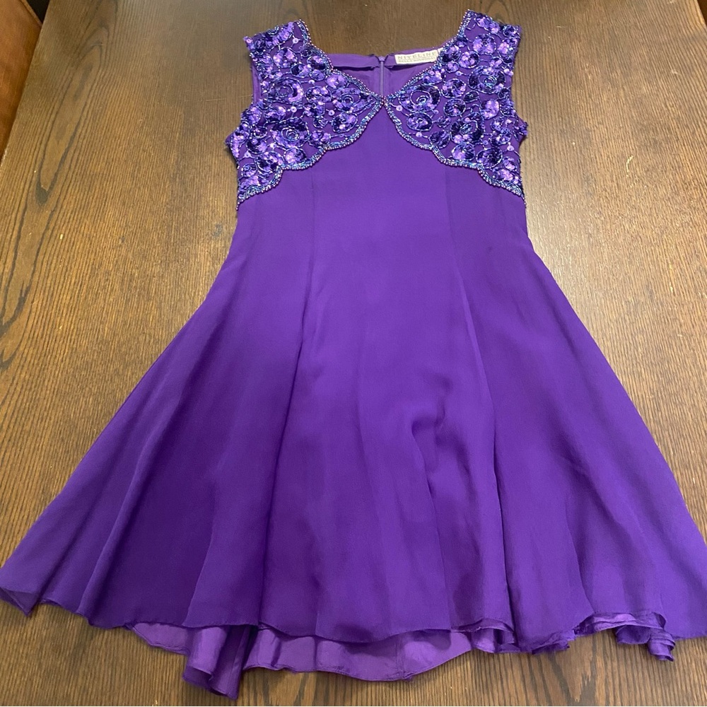 Embellished Purple Women's Dress by Unknown Brand